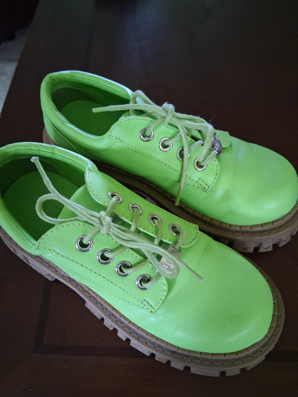 dELiA*s Neon Green Platform Lace-Up Shoes